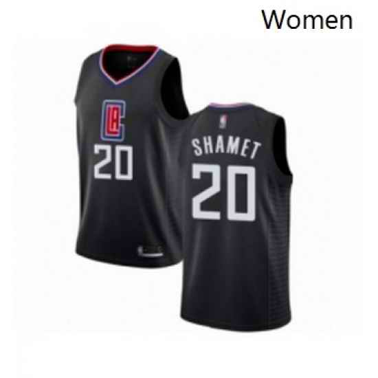 Womens Los Angeles Clippers 20 Landry Shamet Swingman Black Basketball Jersey Statement Edition